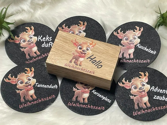 Filz Untersetzer mit Keksduft, Tannenduft & mehr