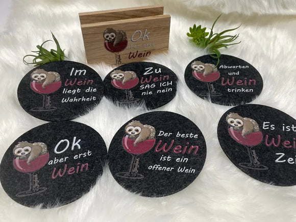 Geschenkidee für Weinfreunde – originelle Untersetzer mit Spaßfaktor