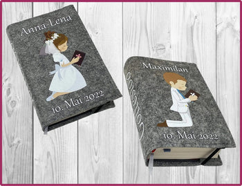 Gotteslob hülle mit namen aus Filz