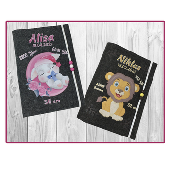 U-Heft Hülle personalisiert mit Namen - Fadensalat-shop