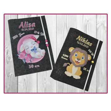 U-Heft Hülle personalisiert mit Namen - Fadensalat-shop