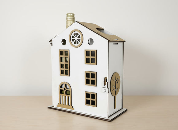 Geschenkidee Geburtstag – dekoratives Holzhaus für Weinliebhaber und Gastgeber