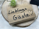 Serviettenhalter mit spruch Holz |Servietten ständer aufbewahrung servietten | Mitbringsel zur Einladung | Geschenkidee gartenparty essen geschenk |Einladung essen Geschenke