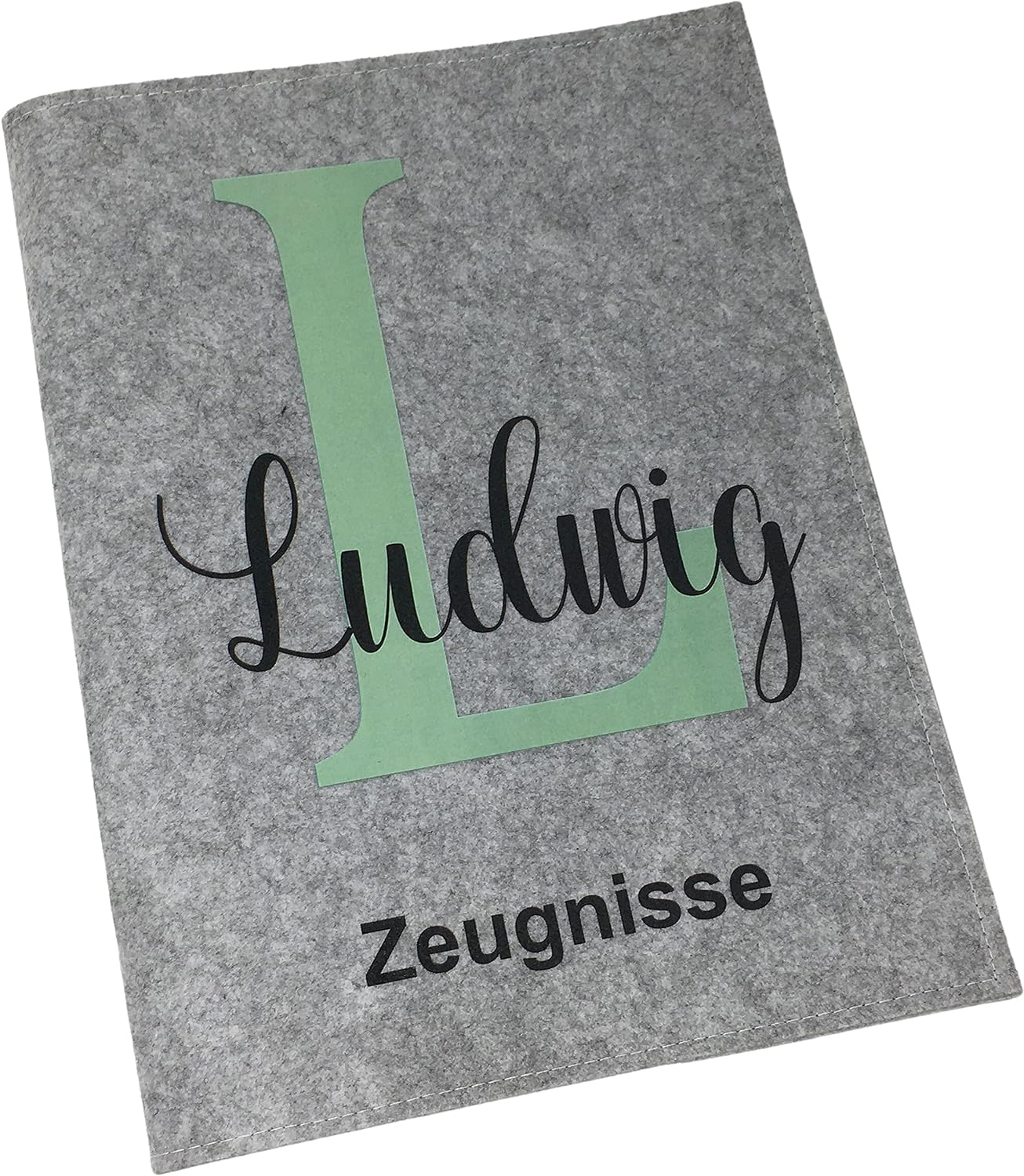 Personalisiertes Namensbuch - Zugunisse. Zeugnismappe mit individuellem Namen und Design für Erinnerungen an schulische Erfolge.