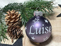 Weihnachtskugel mit Name | Christbaumkugeln Glas Flieder personalisierte Christbaumkugel | Weihnachtskugeln personalisiert | Geschenkide