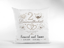 Baumwollhochzeit Kissen personalisiert als romantisches Geschenk für Ehefrau oder Ehemann zum Hochzeitstag