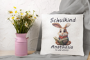 Kuschelkissen zur Einschulung mit Name und Schulkind-Aufdruck