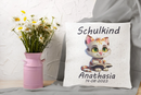 Originelles Schulkind-Kissen mit Katze als Geschenk