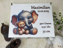 handgemachte Erinnerungsbox Baby mit Elefant und Bär