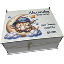 Baby-Erinnerungskiste mit Giraffe und Sternen – liebevoll personalisierte Box aus HDF