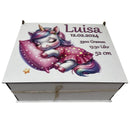 Einhorn mit Regenbogenmähne auf Erinnerungsbox