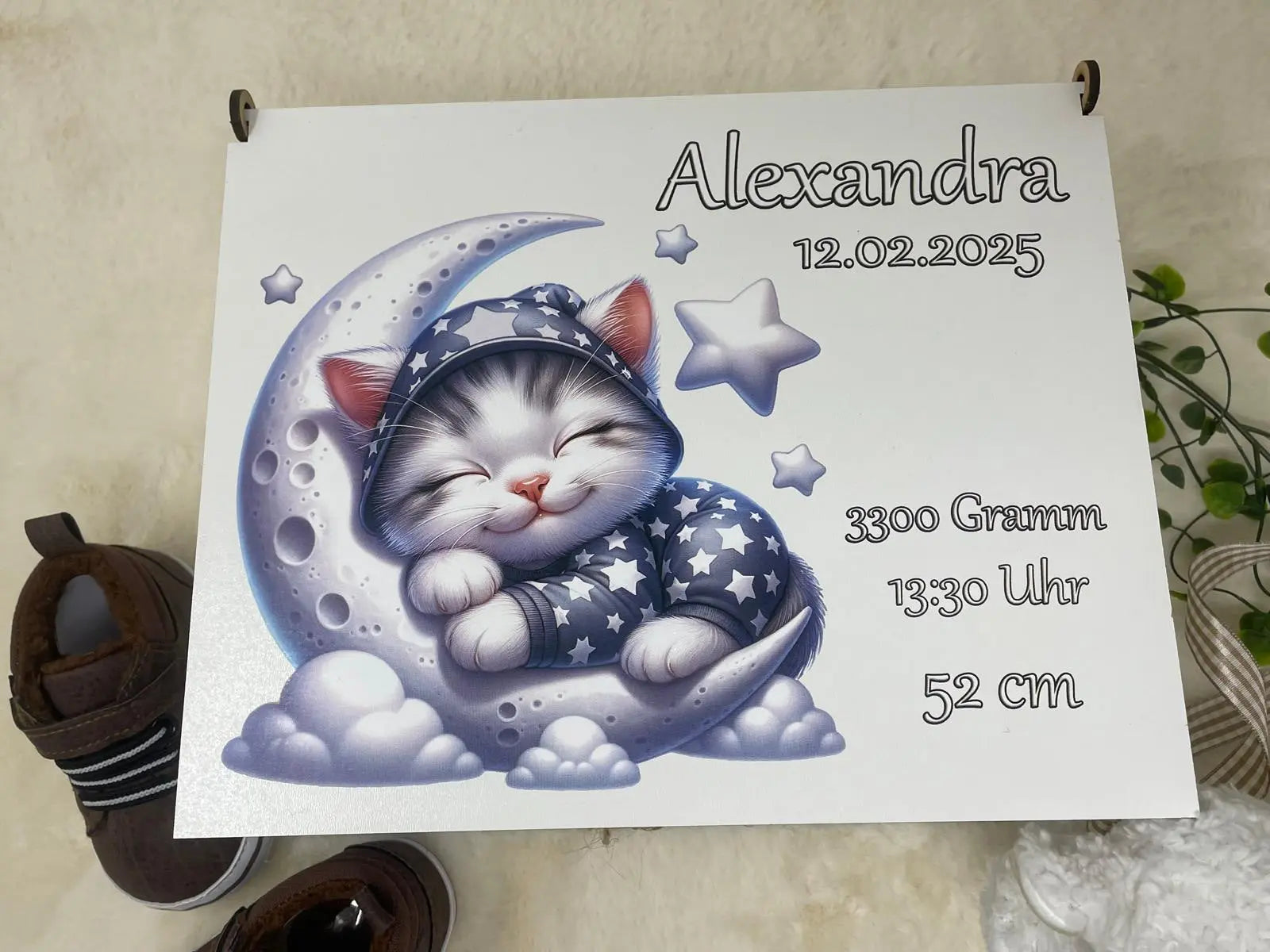 Geburtstagsgeschenk Mädchen – Kiste mit Katze & Stern