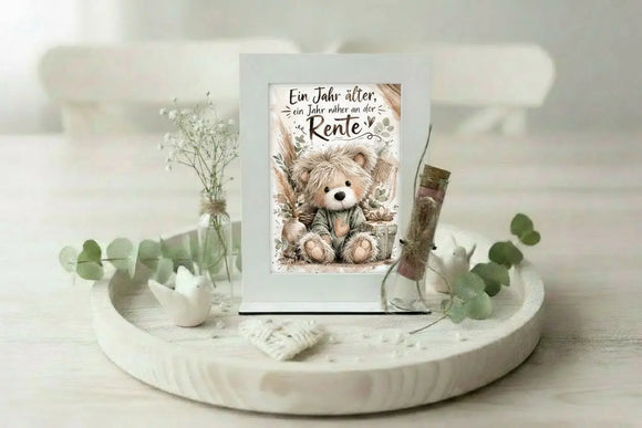 Lustiges Geburtstagsgeschenk mit Renten Spruch