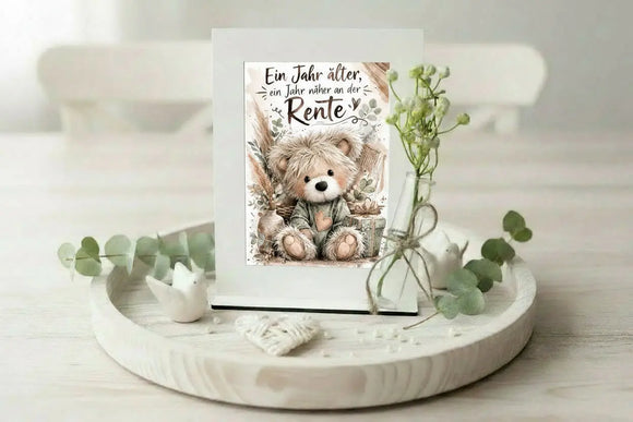 Humorvolles Geburtstagsgeschenk Rente Motiv