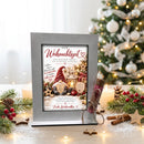 Geldgeschenk Weihnachten mit Weihnachtswichtel, Laterne und austauschbarer Motivkarte