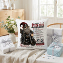 Sternzeichen Fische Geschenk für Papa, Opa oder Partner – personalisiertes Kissen mit Name und Datum