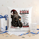 Personalisiertes Kissen Sternzeichen Fische mit Name und Geburtsdatum als besonderes Geschenk für Männer