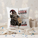 Kissen Sternzeichen Fische für Männer mit Biker Gnom, typischen Fische Eigenschaften und Personalisierung