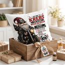 Geburtstagsgeschenk für Männer Sternzeichen Krebs – personalisiertes Kissen mit Motorrad Gnom und Namen