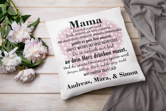 geschenk zum muttertag kissen