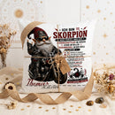 Geschenk Sternzeichen Skorpion Mann – individuelles 40 x 40 cm Kissen mit Biker Motiv und Personalisierung