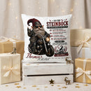 Geschenk Sternzeichen Steinbock Mann – individuelles 40 x 40 cm Kissen mit Biker Motiv und Personalisierung