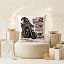 Geschenk Sternzeichen Stier Mann – individuelles 40 x 40 cm Kissen mit Biker Motiv und Personalisierung
