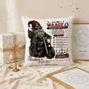 Geschenk Sternzeichen Waage Mann – individuelles 40 x 40 cm Kissen mit Biker Motiv und Personalisierung