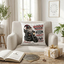 Geschenk für Widder Mann – individuelles Sternzeichen Kissen mit Wunschname, Geburtsdatum und Biker Motiv