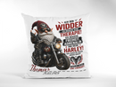 Geburtstagsgeschenk für Männer Sternzeichen Widder – personalisiertes Kissen mit Motorrad Gnom und Namen