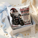 Kissen Sternzeichen Zwilling für Männer mit Biker Gnom, Zwilling Motiv, Motorrad und Personalisierung
