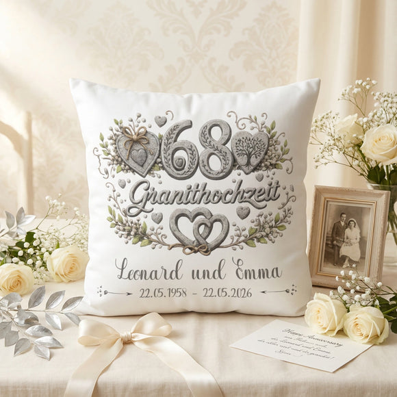 Geschenk für 68 Jahre Ehe personalisiert mit Namen und Datum