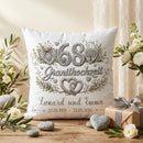 Geschenk Granithochzeit personalisiertes Kissen zum 68. Hochzeitstag