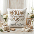 Hölzerne Hochzeit Kissen mit Datum und Namen personalisiert