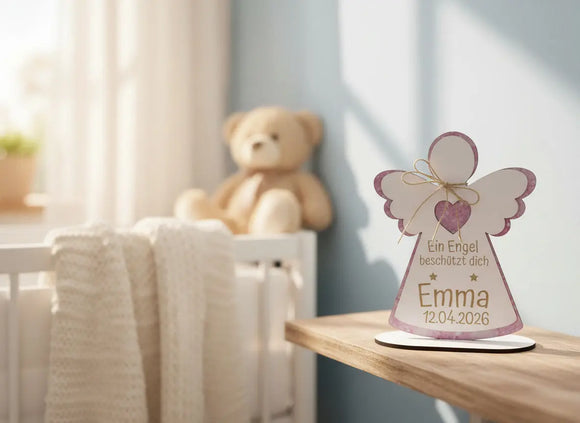 Personalisierter Engel mit Name Erinnerung Taufe Kind