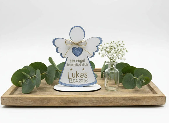 Individueller Schutzengel mit Gravur Geschenk für Kind