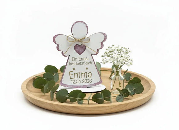 Schutzengel mit Name personalisiert Taufe Geschenk Mädchen Junge