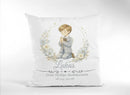 Personalisiertes Kommunions Geschenk Kissen mit Name und Datum zur Erstkommunion