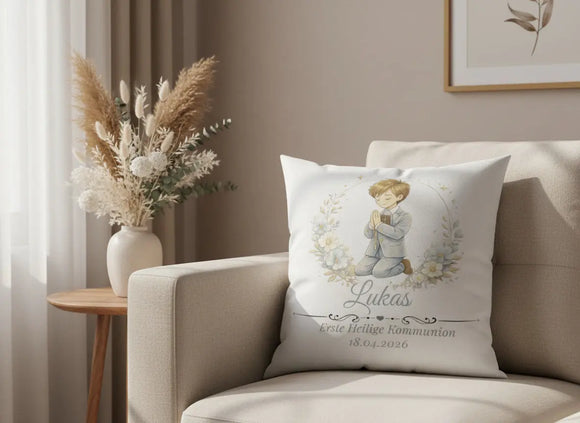 Christliches personalisiertes Kommunions Geschenk mit Name und Datum