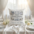 Geschenk zum 13. Hochzeitstag mit funkelndem Kristall-Design und Namen des Ehepaares