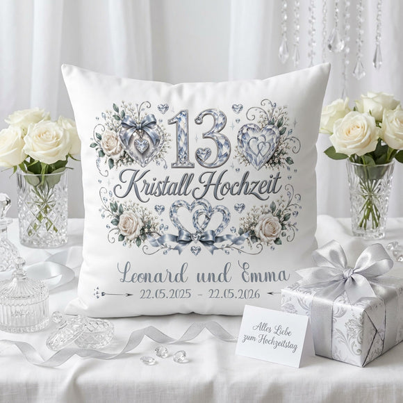Romantisches Geschenk zur Kristallhochzeit mit individueller Personalisierung