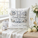 Geschenk Kristallhochzeit – personalisiertes Kissen mit Namen und Datum zum 13. Hochzeitstag