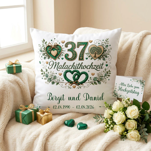 Romantisches Geschenk zur Malachithochzeit mit individueller Personalisierung