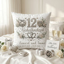Personalisiertes Kissen zur Nickelhochzeit mit Herzmotiv und individueller Gestaltung