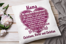 Personalisiertes Kissen mit Herz und Text – Geschenk für Mama