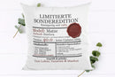 Limitierte Sonderedition Kissen – personalisierbar mit Wunschtext

