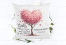 Kissen mit Herzbaum-Motiv und personalisiertem Datum – romantisches Geschenk zur Hochzeit oder Verlobung