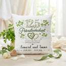 Petersilienhochzeit Geschenk personalisiert als Kissen mit Namen und Datum zum 12,5. Hochzeitstag