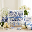 Porzellanhochzeit Kissen personalisiert als romantisches Hochzeitsjubiläum Geschenk