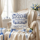 Geschenk zum 20. Hochzeitstag mit edlem Porzellanmotiv und Namen des Ehepaares